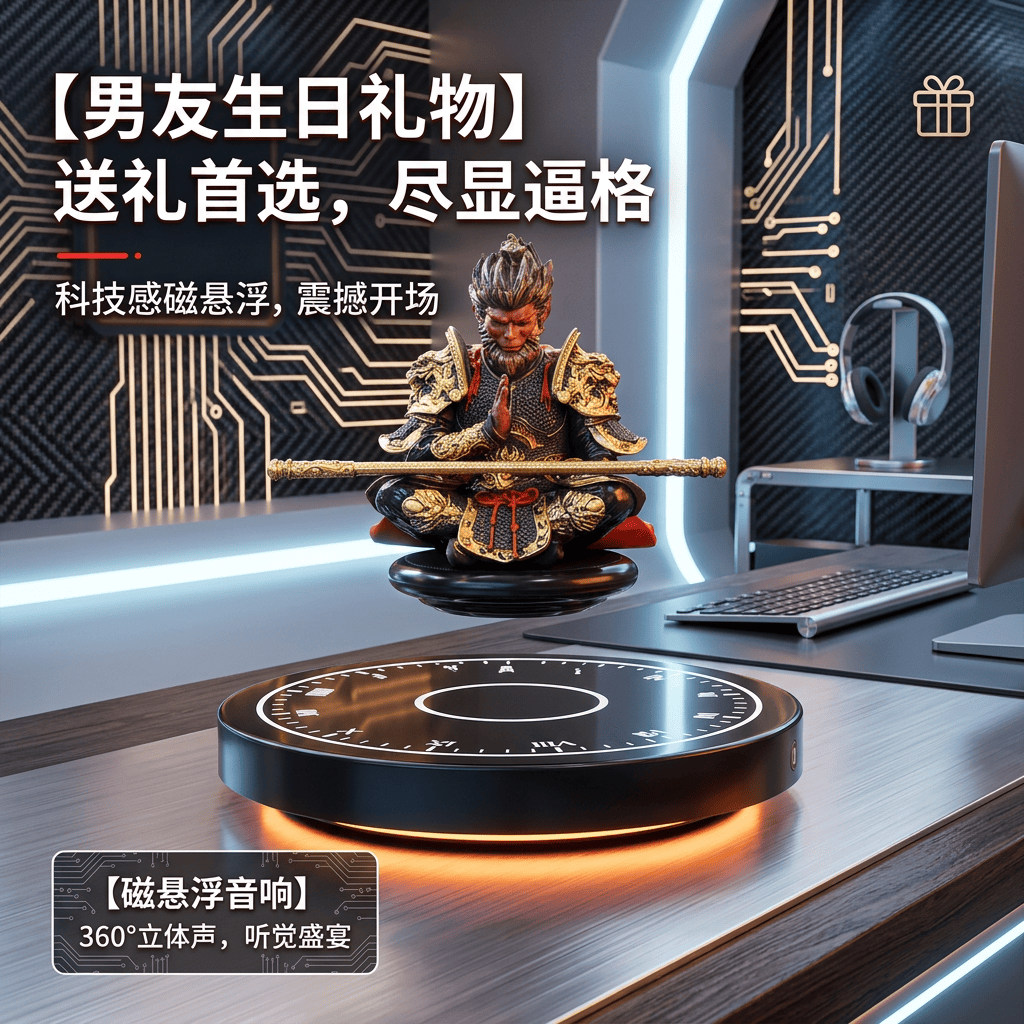 磁悬浮音响展示架男孩子生日礼物