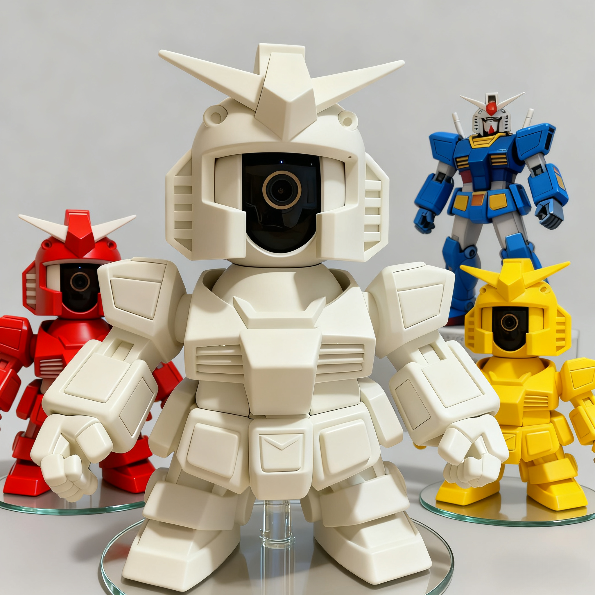 高达监控摄像头3D打印外壳模型抖音爆款仿真创意保护壳小米云台d