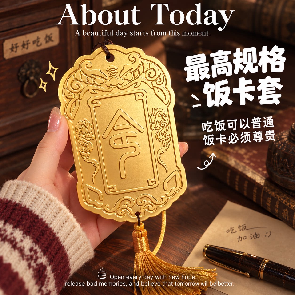 皇帝令牌卡套创意古风公交地铁学生一卡通门禁校园饭卡保护套抽象图片