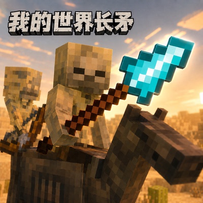 我的世界周边长矛武器钻石剑儿童玩具男孩光剑6到12岁以上正版mc