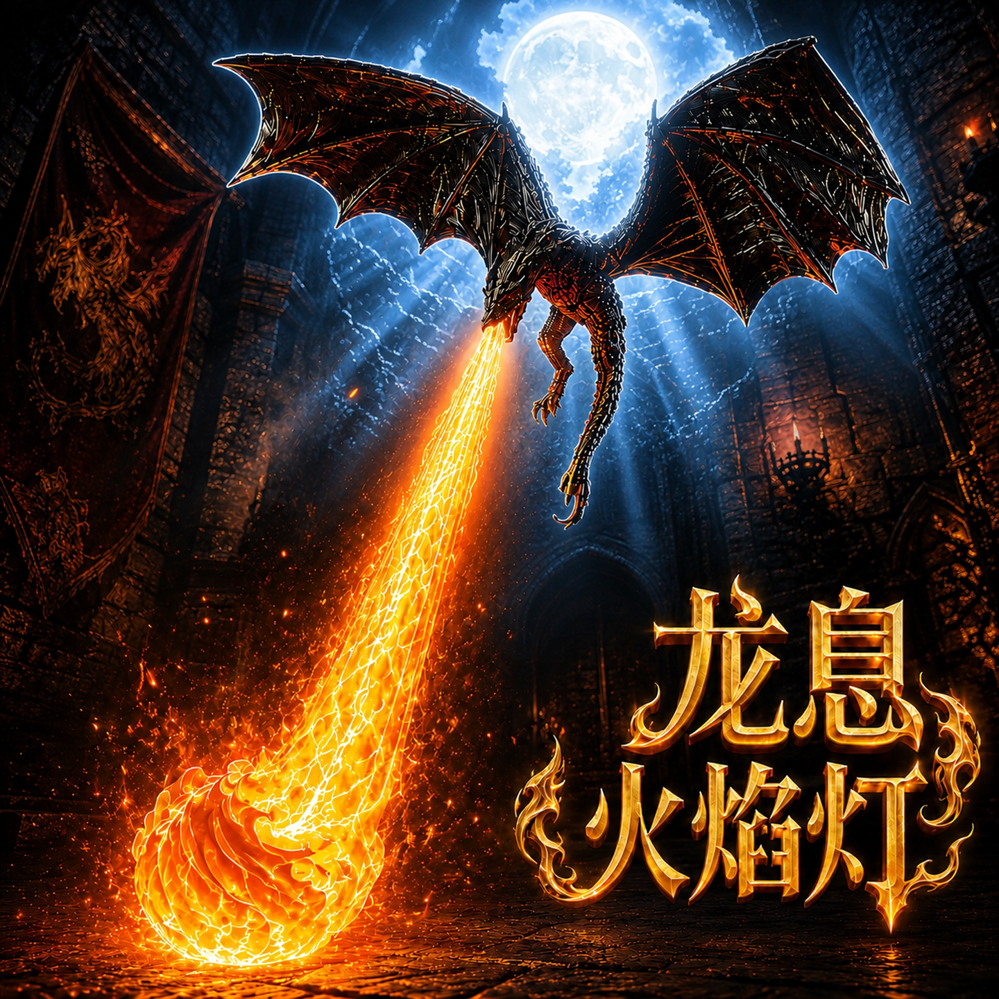 龙息灯摆件飞龙喷火小夜灯氛围感恐龙桌面火焰台灯送男朋友礼物图片