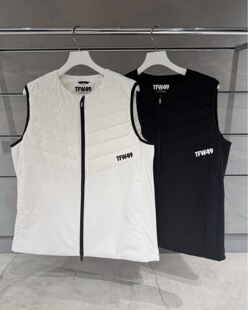 12t90 高尔夫球服装男士秋冬新品羽绒保暖拉链马甲百搭弹力舒适