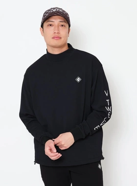 22117 日本潮牌高尔夫男士服装25秋季新品弹性圆领长袖套头卫衣