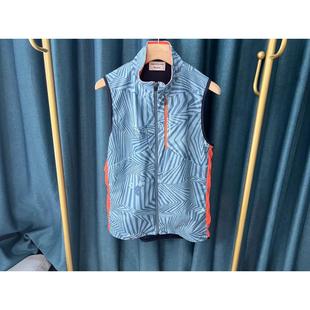 6M22 日本潮牌猴哥高尔夫服装男马甲灯芯绒满印保暖golf拉链外套