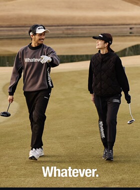 42D37 日本潮牌高尔夫球男女情侣款秋冬防风长裤防泼水松紧腰时尚