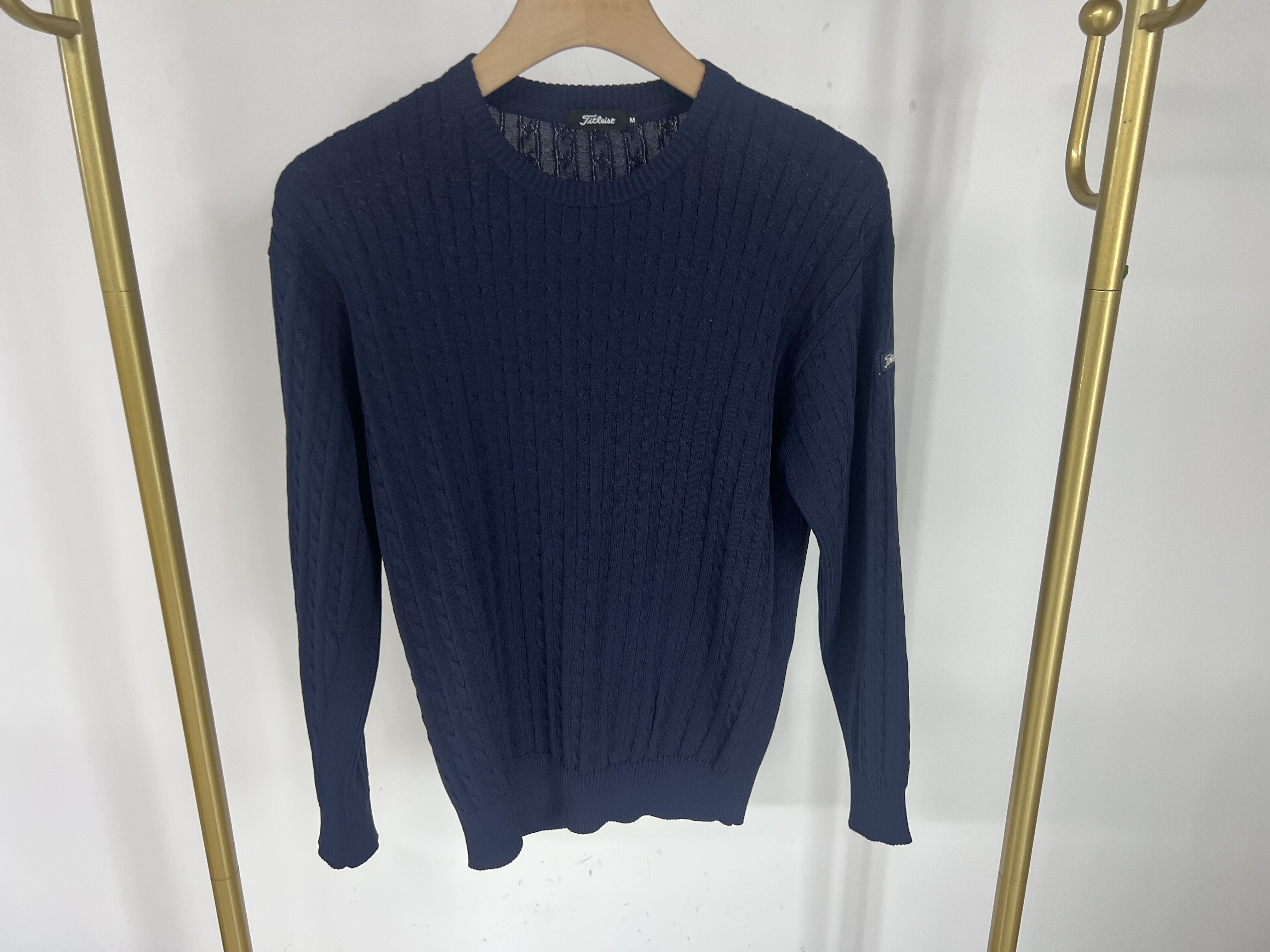 11C33 出口日本余高尔夫服装男士春秋新款圆领针织衫上衣弹力