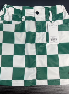 2L87 日本正品高尔夫女士夏季新品防走光打底裤短裙绿色千鸟格