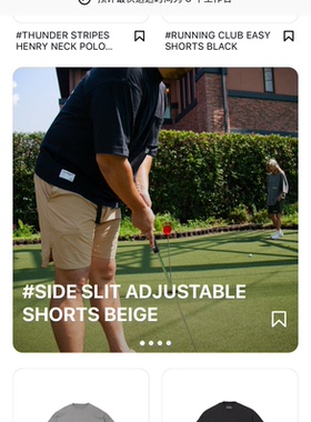 21201 秋季新款日本潮牌高尔夫CPH/Golf男女夏季GOLF运动机能薄款