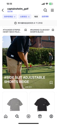 21201 秋季新款日本潮牌高尔夫CPH/Golf男女夏季GOLF运动机能薄款