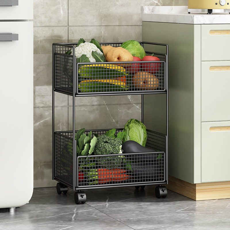 厨房菜篮子置物架落地多层
