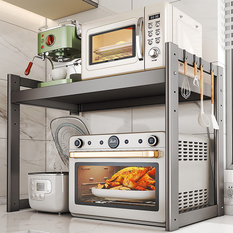 抽拉微波炉置物架厨房台面