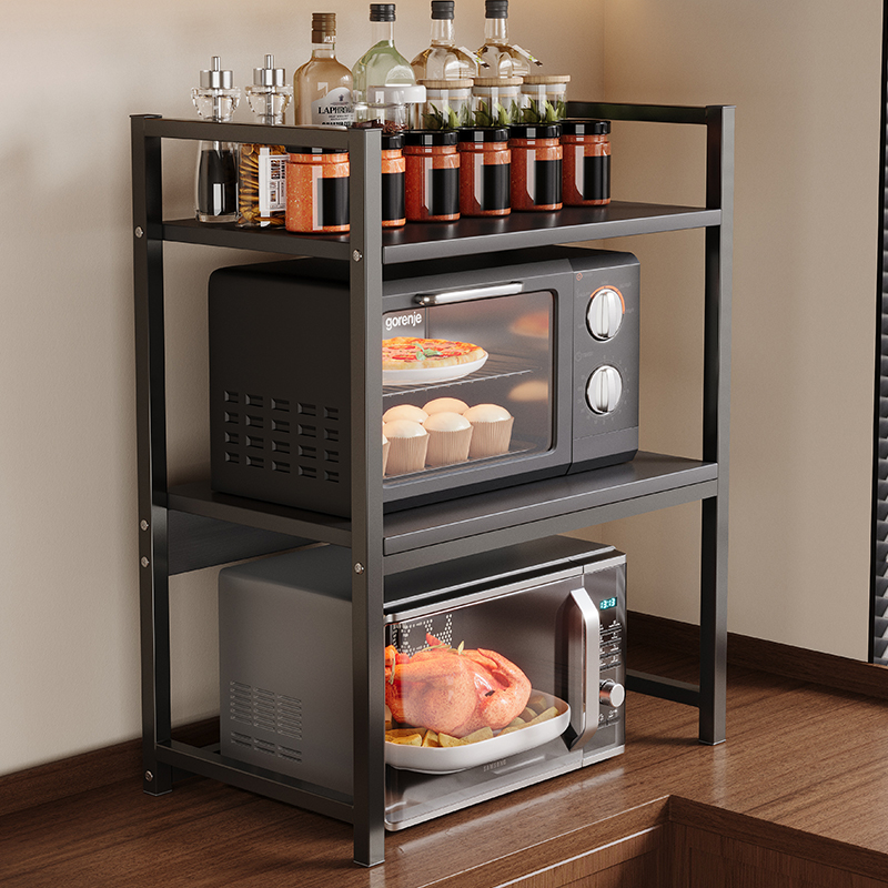 微波炉置物架台面多层电饭锅收纳层架锅架家用多功能烤箱调料支架