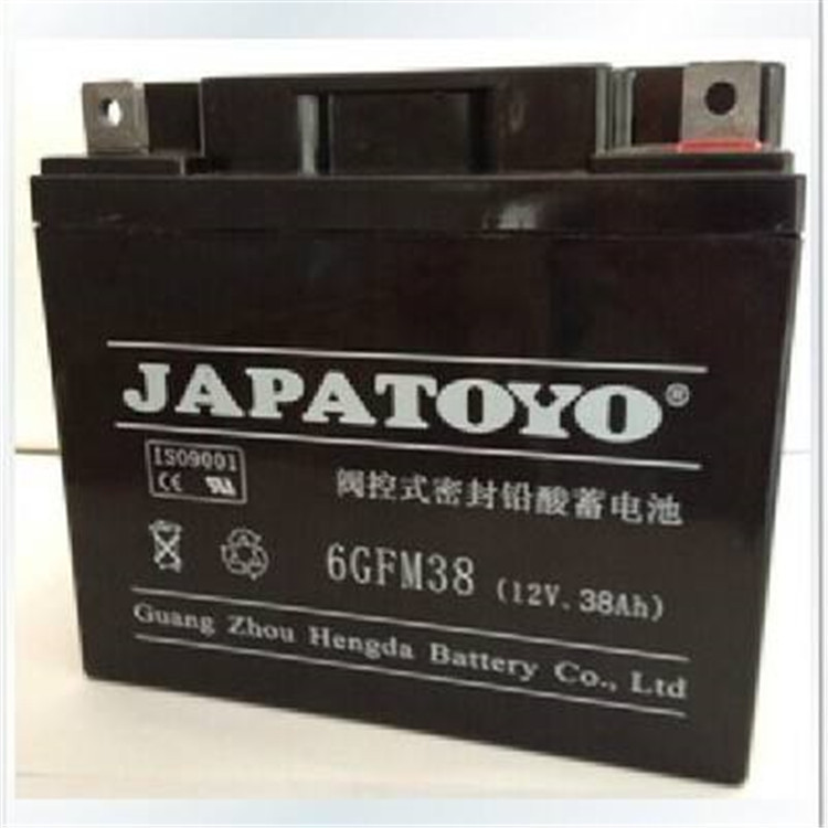 东洋蓄电池6GFM38 12V38AH铅酸免维护蓄电池/现货总经销