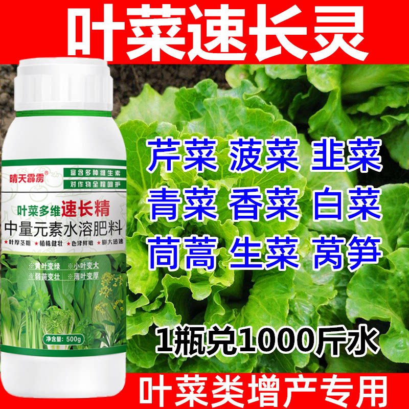 青菜专用肥料叶菜速长肥叶菜生长素蔬菜芹菜菠菜香菜水溶叶面肥