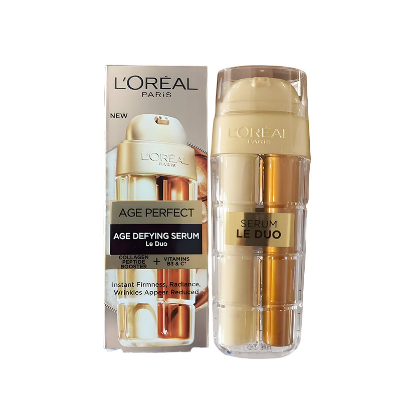 欧莱雅金致臻颜双萃精华乳30ml抗老紧致VB3胶原蛋白肽VC衍生物