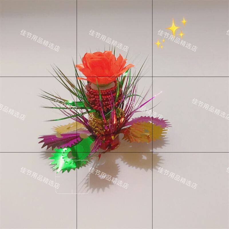 潮汕糖塔寿桃中秋工艺折塔折花蓝装饰花丛斋菜花新款白糖塔装饰