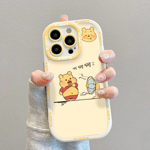 风扇维尼熊适用苹果17/16promax手机壳女新款iPhone15/14plus可爱8se7软硅胶13/12mini全包xr防摔保护套外壳