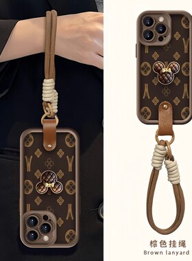 咖纹米奇适用oppoReno15/14/13pro/12/11手机壳新款9/8/7/6可爱findx9/8/7/6/5女a3真我GT7/6neo5/realmeV30