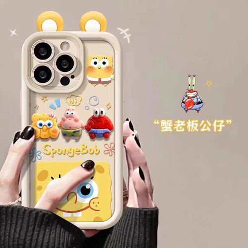 适用vivo手机壳防摔海绵宝宝公仔