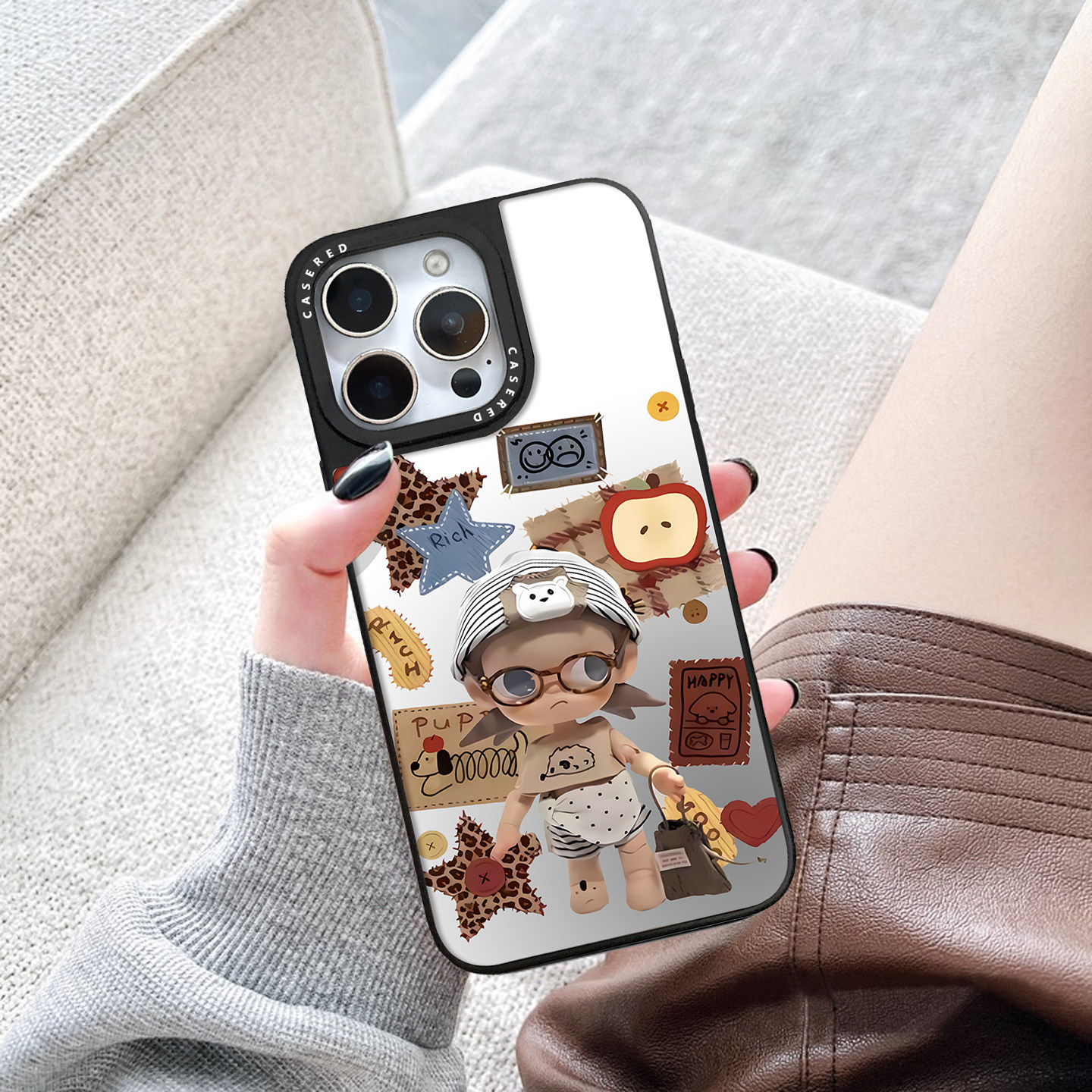 星星嘎子姐适用苹果17promax手机壳iPhone16Pro新女款15Pro镜面14plus高级感13Promax/12Pro网红11防摔保护套