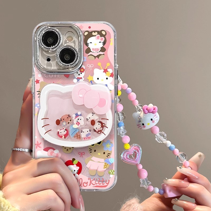 自带镜头膜KT猫摇摇乐支架手机壳