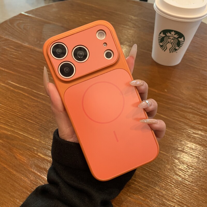 【秒变17大视窗】适用苹果17promax手机壳简约16Pro新款iPhone15磨砂磁吸款14Pro仿原素色13promax防摔保护套