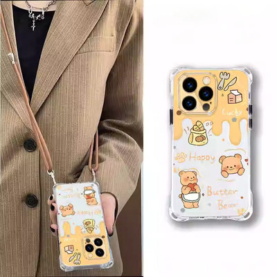 四角斜跨手机壳适用小米红米系列