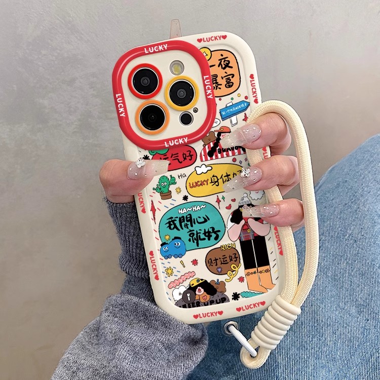 适用OPPOReno13涂鸦女孩硅胶软壳