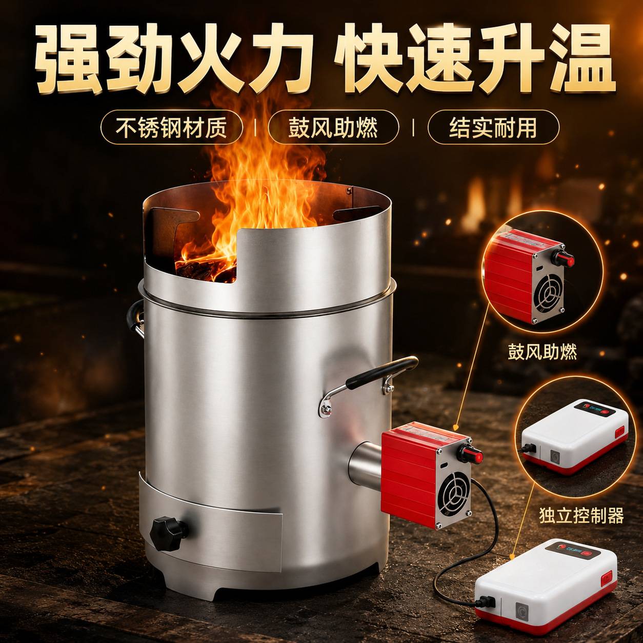 定制气化炉户外柴火炉灶家用无烟图片