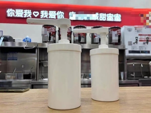 糖浆按压瓶商用 专用配件1L手压式 蜜雪同款 巧克力酱压汁壶袋装