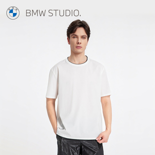 简约时尚 休闲舒适百搭短袖 春夏季 新款 Studio宝马男装 T恤男士 BMW