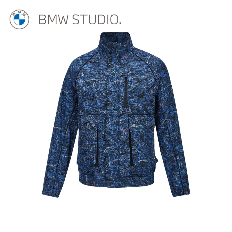 BMWSTUDIO印花休闲立领夹克