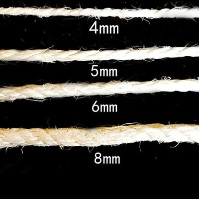 剑麻绳子6mmDIY手工自制猫抓板磨爪器原色黄麻绳 爬架 20米包邮