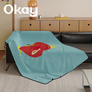 闪光苹果 韩系ins客厅盖毯沙发毯办公室午睡毯披肩毯学生宿舍毛毯