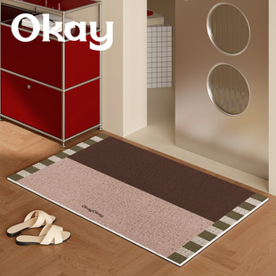 okay松露摩卡丝圈入户地垫门口家用可裁剪 pvc耐脏防滑除尘脚垫子