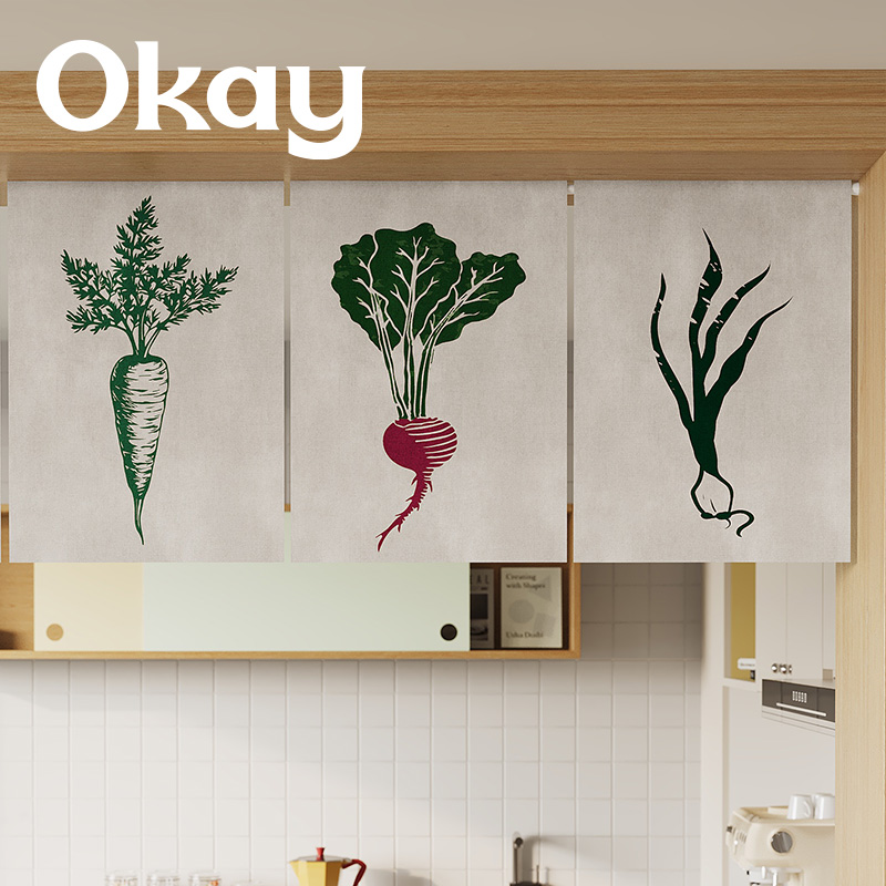 保卫萝卜小门帘吊旗卧室客厅装饰简约短帘遮挡帘隔断门横挂布半帘