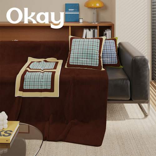 摩登格调抱枕毯二合一韩系车载办公室午睡抱枕被可折叠空调毯子