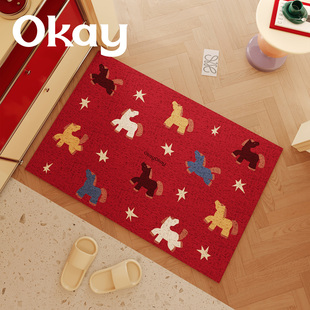 okay财马星尘丝圈入户地垫门口家用可裁剪 pvc耐脏防滑除尘脚垫子