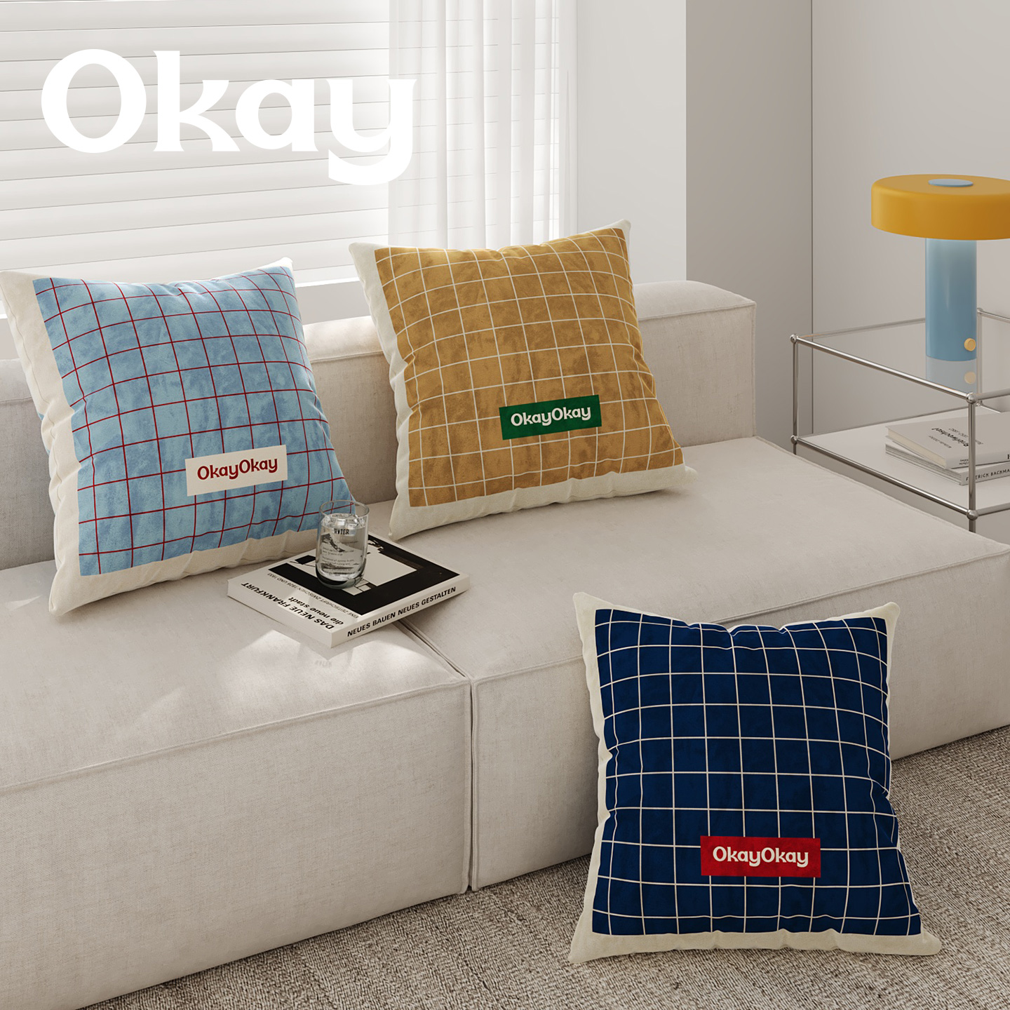 okay白崖日记韩系客厅抱枕套沙发抱枕靠垫办公室腰枕套床头靠背垫