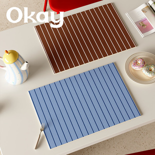 OKAY爵士诗篇皮革餐垫防水防油可擦免洗 pvc鼠标垫杯垫碗垫隔热垫
