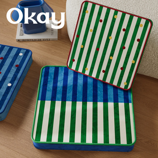 okay挪威圣诞蒲团软坐垫 ins客厅防滑可拆洗风榻榻米看书韩系椅垫
