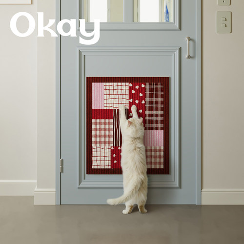 okay浆色主义猫抓垫耐抓加厚耐磨玩具背胶猫抓板沙发家具保护贴墙