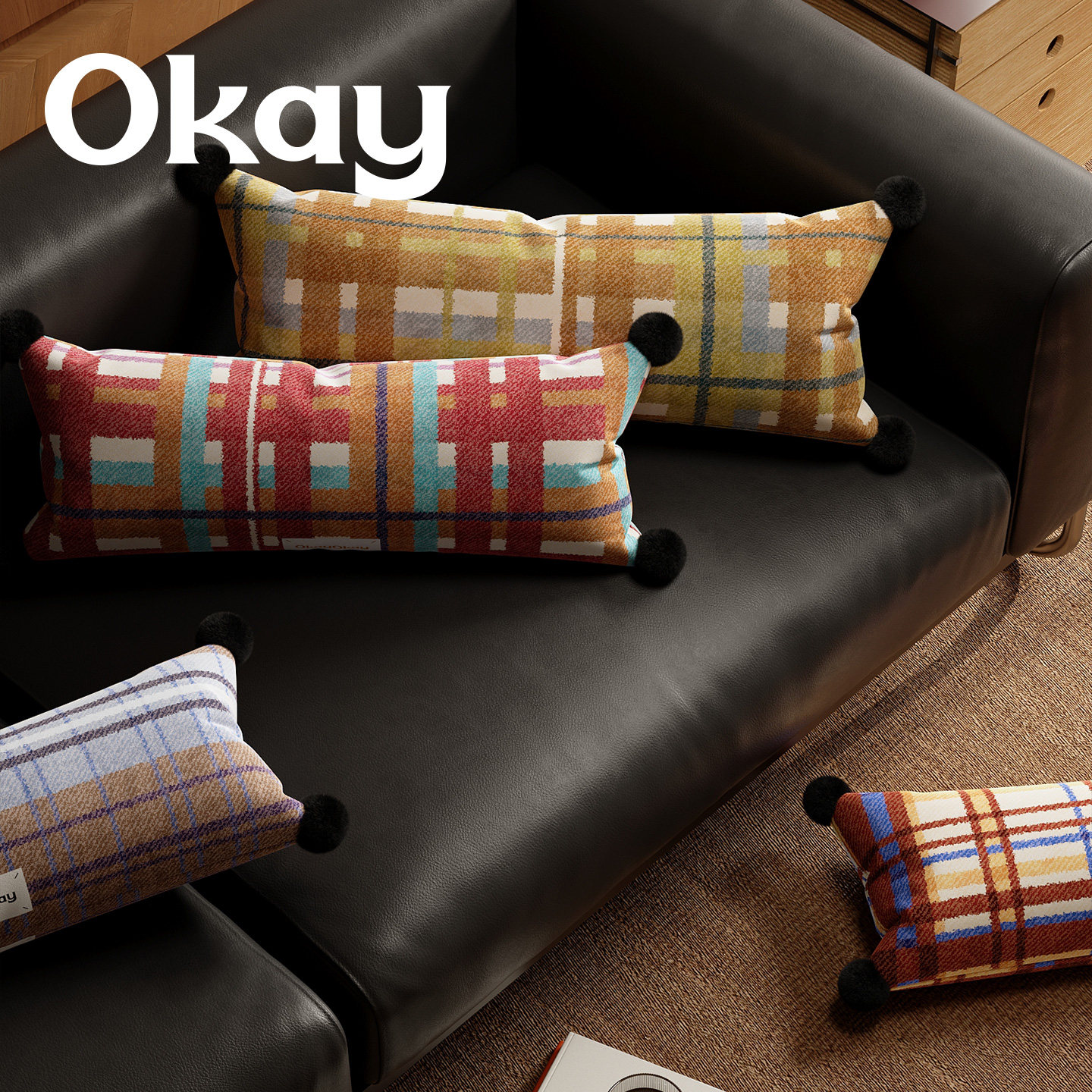 红棕条纹新年长款抱枕套沙发抱枕圣诞红色氛围感车载家用靠枕腰枕,居家布艺,靠垫/抱枕,淘宝优惠券,粉丝福利购,淘宝优惠卷