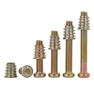 家具螺丝紧固件内外牙螺母床连接件桌椅柜子木板预埋螺帽配件M6M8