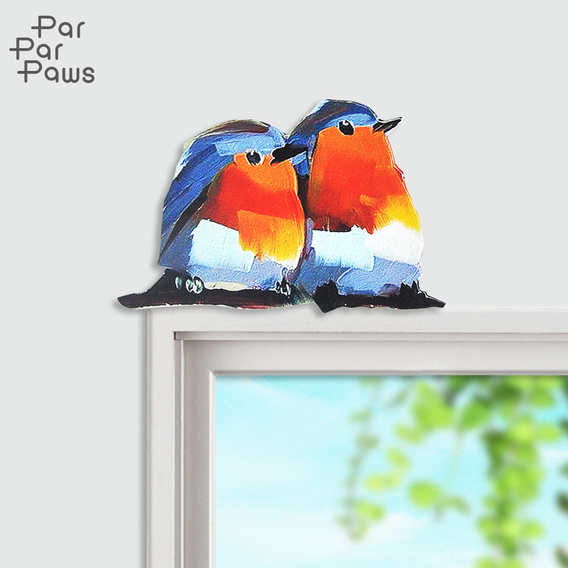 北欧ins小鸟油画开关贴创意遮丑墙贴门边框装饰贴墙面遮瑕3D贴画,家居饰品,门贴,淘宝优惠券,粉丝福利购,淘宝优惠卷