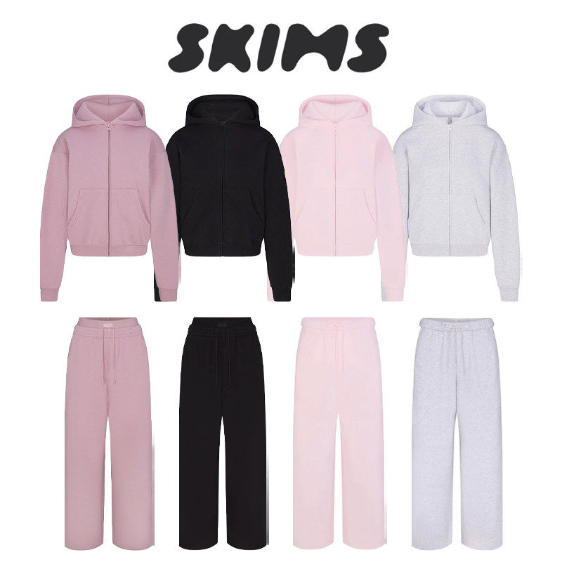 原厂Skims秋冬新款连帽衫拉链卫衣休闲套装女卡戴珊双腰直筒长裤,个性定制/设计服务/DIY,棉服工装,淘宝优惠券,粉丝福利购,淘宝优惠卷