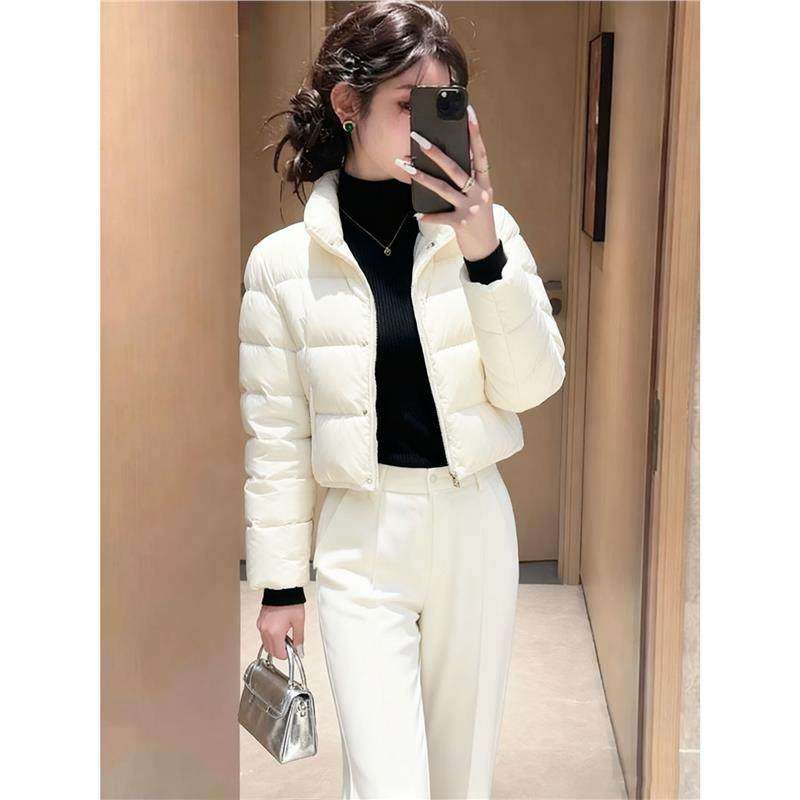 冬季新款白色短款棉服女立领洋气独特别致保暖小个子面包服外套,个性定制/设计服务/DIY,棉服工装,淘宝优惠券,粉丝福利购,淘宝优惠卷