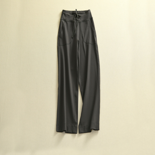 直筒裤 Ayako 休闲运动健身阔腿裤 抽绳阔腿瑜伽裤 舒适现 双6锦纶