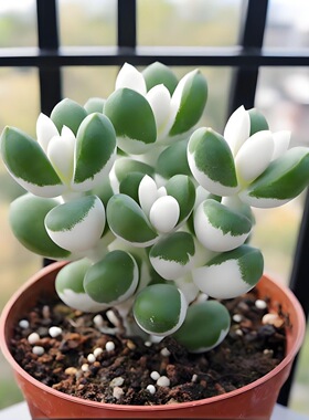 白锦鹿角多肉财运满满稀有鹿角室内阳台防辐射盆栽绿植桌面好养