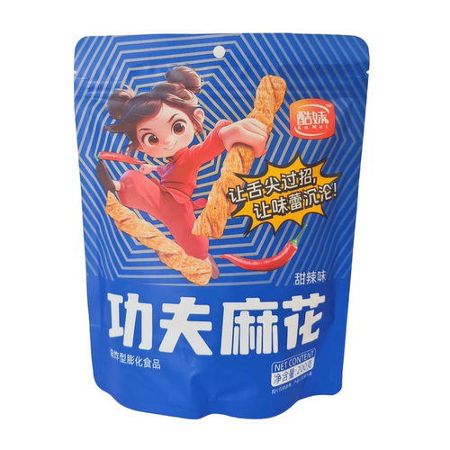 酷妹功夫麻花甜辣味200g/袋酥脆网红零食办公室解馋小吃